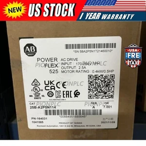 25B-A2P5N114 AB NEW PowerFlex 525 0.4KW 0.5HP AC Drive 25BA2P5N114 US Free Tax - Picture 1 of 1