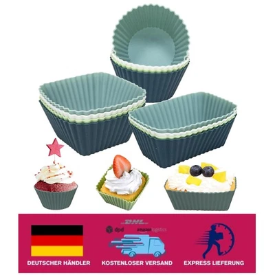 Antihaft Silikon Muffinformen 12 Stück - Einfaches Backen für die ganze Familie - Bild 1 von 4