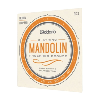 D'Addario Corde Mandolino 11 40 Medium Phosphor BronzeMandolin String Set Usa - Immagine 1 di 4
