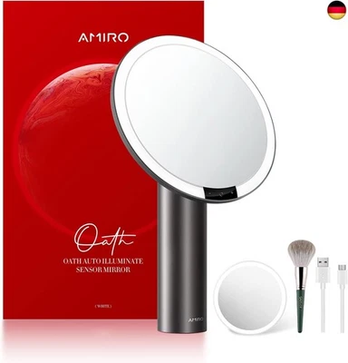 BESUCHE DEN AMIRO-STORE AMIRO 9" Schminkspiegel mit Beleuchtung, Smart Sensor & Touch-Steuerung, 3