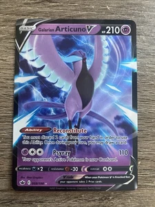Galarian Articuno V 058/198 Pokemon Espada y Escudo Reinado Escalofriante (CASI COMO NUEVO) - Imagen 1 de 2