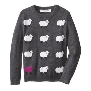 Brooks Brothers Sheep Sweater Girl's XL 14 100% Merino Wool Crew Neck Preppy - Picture 1 of 7