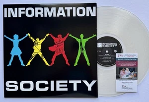 INFORMATION SOCIETY SIGNED AUTOGRAPHED VINYL ALBUM KURT, PAUL & JAMES +JSA COA - Picture 1 of 5