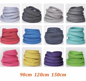 Reflective Flat Shoelaces Sneaker Trainer Shoe Laces 90 120 150cm 12 Colours - Picture 1 of 21