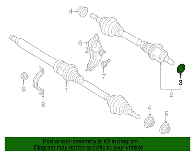 Clip de retención de montaje de eje delantero genuino Ford OEM BB5Z-4B422-C Foto 1 de 3