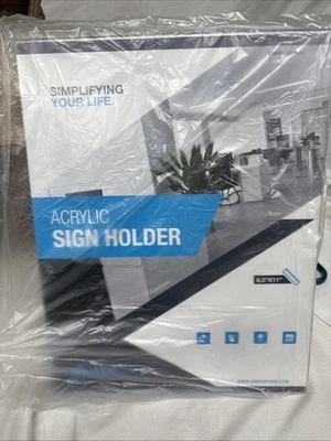 AdirOffice 639-8511 Acrylic Sign Holder - 34 Sign Holders 8.5x11” - Image 1 of 4