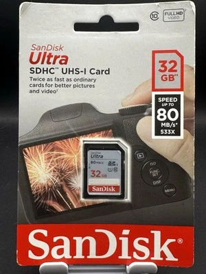 NEW - SanDisk Ultra SDHC UHS-1 32GB Card - 120MB/s Class 10 🔥 FREE SHIPPING! - Image 1 of 3