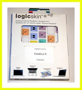 LOGICKEYBOARD LOGICSKIN MACBOOK UNIBODY AIR LATE2008-2011 FINAL CUT PRO X AZERTY - Imagen 1 de 4