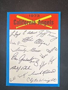 1973 Topps BLUE TEAM CHECKLIST CALIFORNIA ANGELS UNMARKED 🔥 EX RARE *196