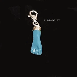 COLGANTE CHARM FIGA PLATA de ley en Azul Protector 15 mm y mosquetón y Estuche - Imagen 1 de 4