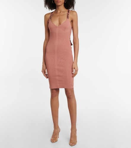 OFF WHITE Mini abito donna a costine nuovo senza etichette bianco sporco con logo e cinturino taglia 42 US Medium $925