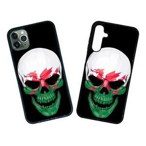 Welsh flag Skull Phone case For iPhone Samsung Google silicone cover Wales WEL1 - Picture 1 of 4