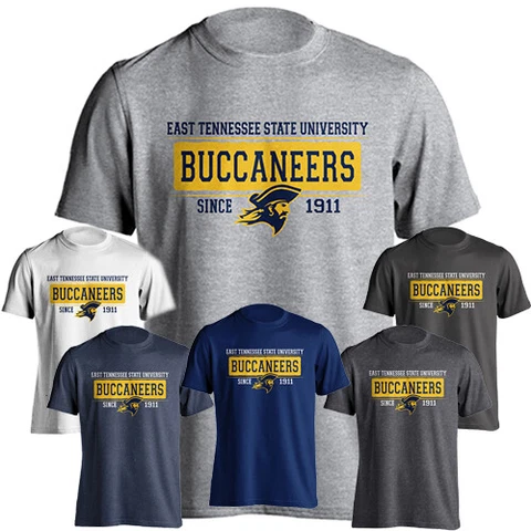 East Tennessee State University ETSU Buccaneers Since 1911 Short Sleeve T-shirt Cover