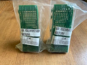 Wedge Downspout Screen Set of 2 Green Plastic Screens Blocks Leaves From Gutters - Picture 1 of 9