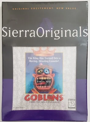 NEW Vintage Gobliins PC Game CD Rom Sierra Originals 1995 Goblins - Image 1 of 2