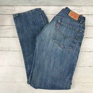 Levi's 514 Slim Straight Blue Jeans Boys Size 16 - 26x28 (measures 27x29) - Picture 1 of 13