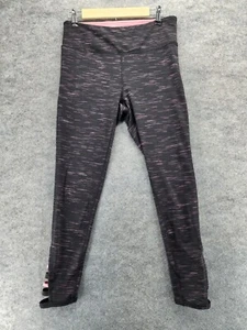 Maurices In Motion Leggings Womens Size 0 Black Pink Yoga Pants Mid Rise 31x27" - Picture 1 of 9