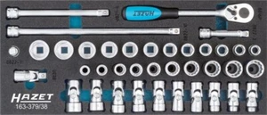 HAZET Sistema Del Zócalo 10mm 3/8" Tractionsprofil Außen-sechskant 38tlg 163 - Imagen 1 de 1