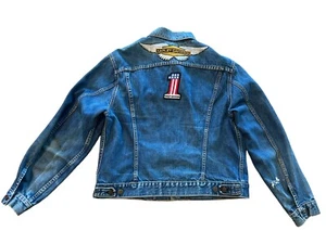 1970s Vintage Levi's Big E Type III Denim Jean Jacket Harley Davidson Patches M? - Picture 1 of 11