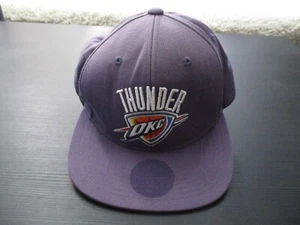 Oklahoma City Thunder Hat Cap Mens Snap Back Purple Logo NBA Basketball A2 - Picture 1 of 13