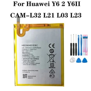 For Huawei Y6 2 Y6II CAM-L32 L21 L03 L23 Replacement Battery HB396481EBC Tools - Picture 1 of 2