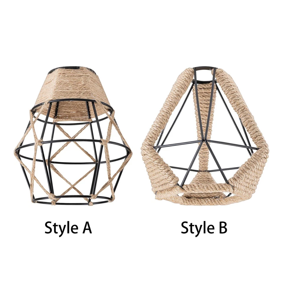 Woven Lamp Shade Rustic Chandelier Covers Industrial Pendant Light Shade for - Image 1 of 1