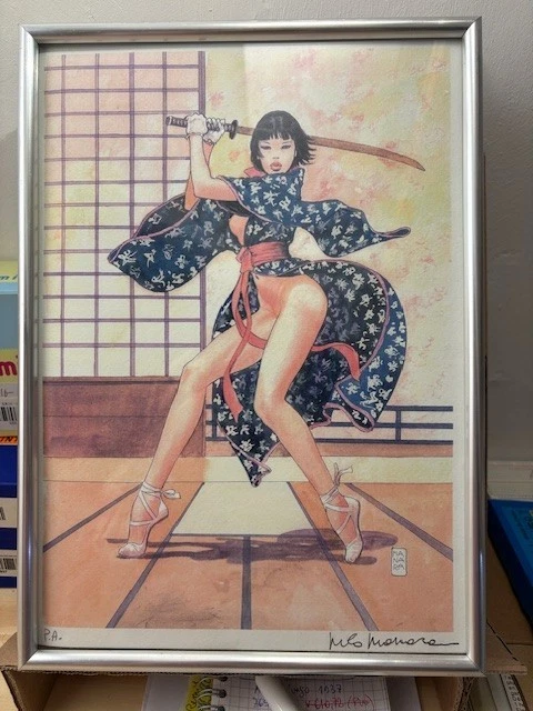 Milo MANARA : La samourai, Lithographie grande signature - Photo 1/1