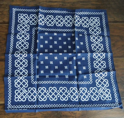 Bandana Tiger Indigo WPL 9930 de colección NOS lavado rápido color nudo logotipo todo algodón Foto 1 de 4