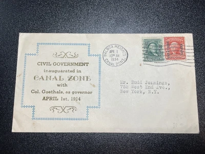 CANAL ZONE 4-5 en cubierta de uso tardío KSPhilatelics Foto 1 de 4