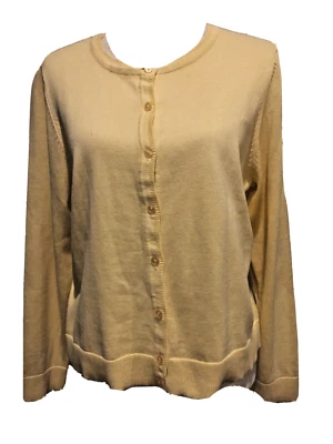 SW Studio Works Cardigan Sweater, Petite Large, Light, Button-down, Tag $36 NWT - Image 1 of 4