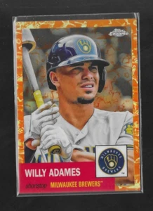 WILLY ADAMES 2022 Topps Cromo Platino #379 RARO REFRACTOR DE LONA NARANJA /25 - Imagen 1 de 2