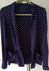 blue polka dot shirt women's primark Pockets S - Picture 1 of 4