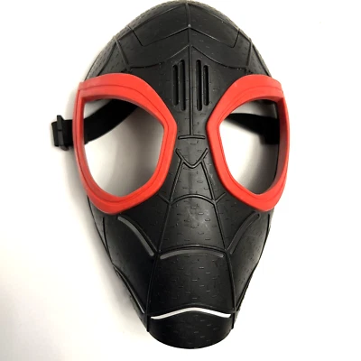 SPIDERMAN Face Mask Black Red Halloween 2018 Marvel Hasbro Adjustable - Image 1 of 4