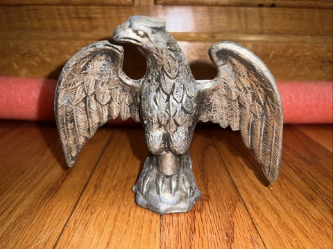 ANTIQUE VINTAGE BRASS SPREAD WING EAGLE FLAG FINIAL POLE TOPPER PATRIOTIC Cover