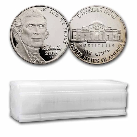 2016-S Jefferson Nickel 40-Coin Roll Proof - SKU#261527 Cover