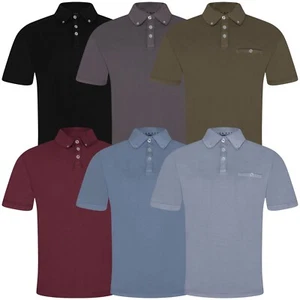 Mens Polo Shirts Pique Short Sleeve Work Regular Fit Premium Casual Plain Top - Picture 1 of 37