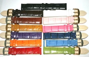 HIGH QUALITY WATCH STRAP 12mm 14mm 16mm 18mm 20mm in 13 COLOURS ROCHET FRANCE - Picture 1 of 27