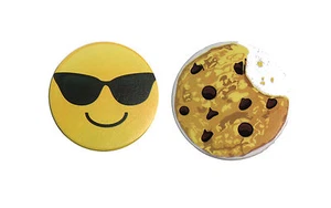 Cookie & Sunglasses Emoji Magnetic Whiteboard Erasers Classroom Combo Pack - Picture 1 of 1