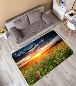 3D Sunshine Wildflowers K1422 Non Slip Rug Mat Elegant Photo Carpet Panda 2023 - Picture 1 of 5