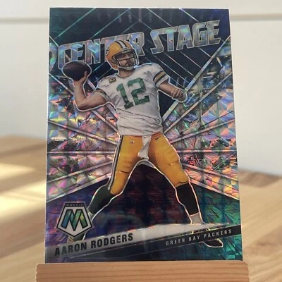 2021 Panini Mosaic Center Stage Mosaic Silver Prizm Aaron Rodgers #CS6 - Image 1 of 2