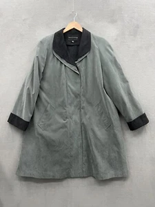 Gallery Coat Women’s Medium Grey Long Sleeve Button Front Removable Lining - Picture 1 of 11