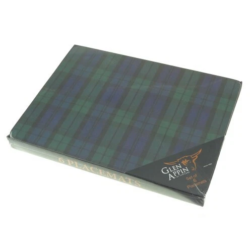 Elegant Scottish Black Watch Table Placemats Set of 6 Charming Tableware Gift - Image 1 of 1