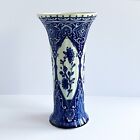Royal Sphinx Bosh Delfts Tall Trumpet Vase Blue And White 10