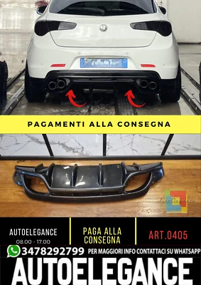 ⭐ 0405 🔥 DIFFUSORE POSTERIORE ADATTO PER ALFA ROMEO GIULIETTA NERO LUCIDO🔥 - Immagine 1 di 4