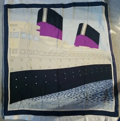 Vintage CHANEL De PARIS  Cruise / Line / Ship / Nautical 33”x32” Silk Scarf - Image 1 of 4