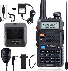Dwukierunkowe radio UV-5R Walkie Talkie Dual Band VHF UHF + mikrofon ręczny + bateria 3800mAh - Zdjęcie 1 z 18