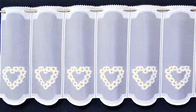  Herz Scheibengardine Herzen Küchengardine 8 Breiten Frühlings Bistrogardine Neu - Bild 1 von 4