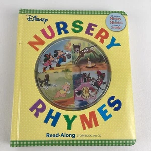 Disney Nursery Rhmes Read Along libro de cuentos y CD canciones de voces de Mickey Minnie Mouse - Imagen 1 de 7