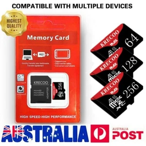 Micro SD TF Memory Card 128/256GB Ultra Fast Class 10 SDXC Mobile Phone/Dash Cam - Picture 1 of 34