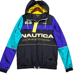 NAUTICA Competition 83 Hoodie Womens 6 Nylon 1/4 Zip Long Sleeve Pullover Jacket - Picture 1 of 11